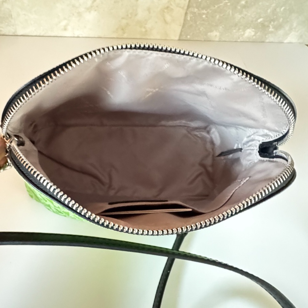 Michael Kors Jet Set Travel Dome Shoulder Crossbody Bag MK Green Multi - Picture 7 of 15